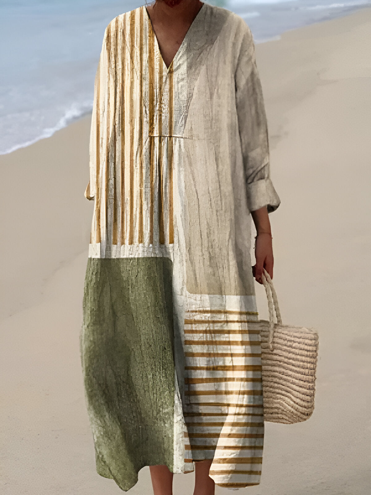 Imelda - Elegante vestido geométrico Aviero Madrid