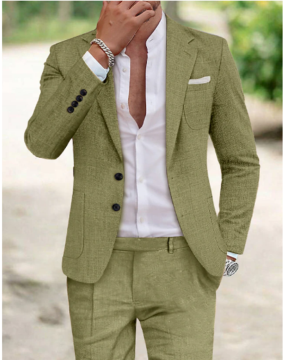Carlo - Elegante traje de lino para hombre Aviero Madrid