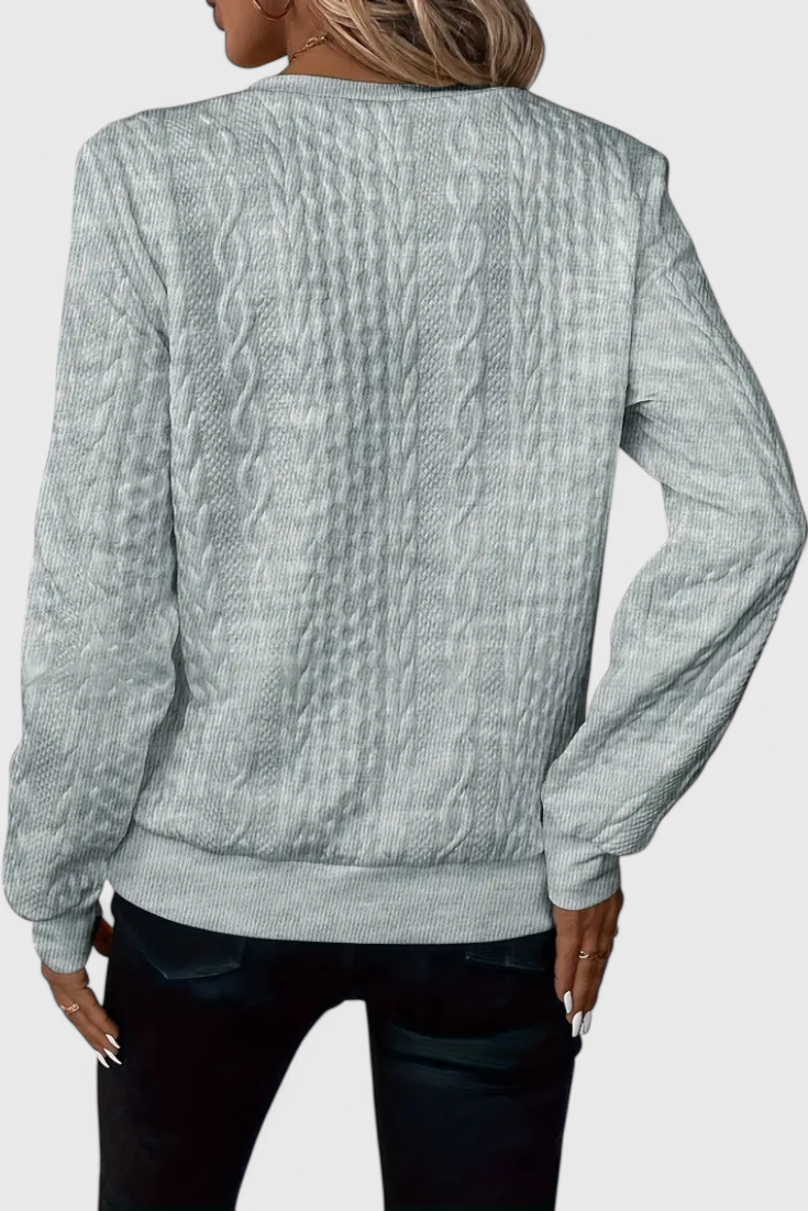 Lina - Jersey de Punto con Cremallera Suave Aviero Madrid