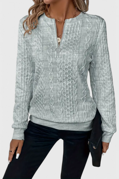 Lina - Jersey de Punto con Cremallera Suave Aviero Madrid