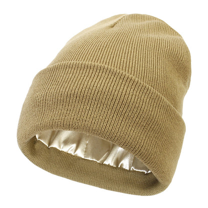 Luxe Satin-Lined Beanie – Elegant Winter Warmth for Hair Protection Grace & Willow Toronto