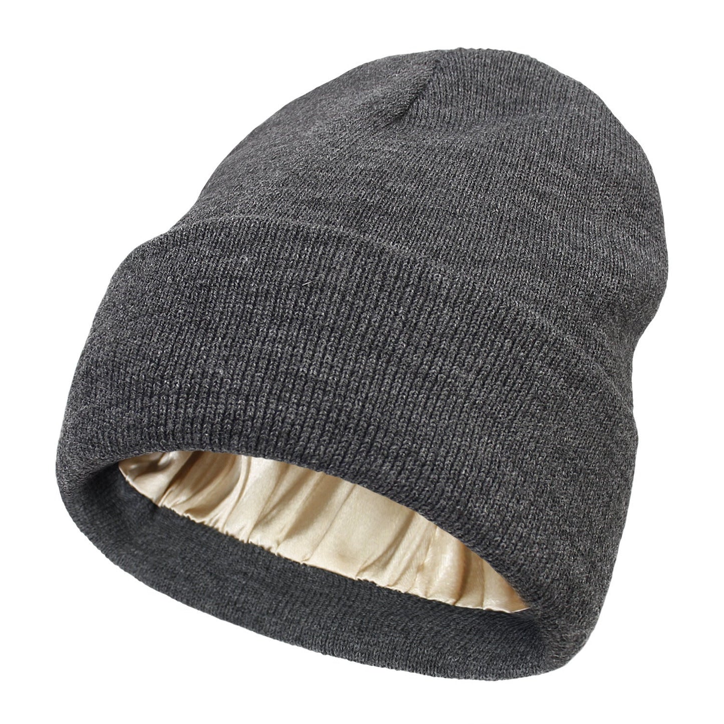 Luxe Satin-Lined Beanie – Elegant Winter Warmth for Hair Protection Grace & Willow Toronto