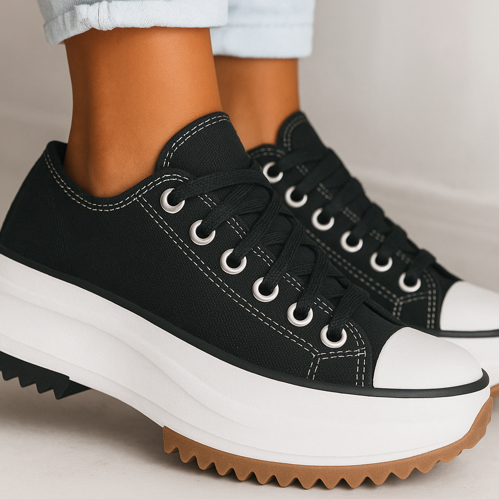 Eve - Zapatillas de Plataforma de Color cuero Aviero Madrid