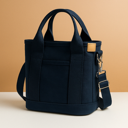 Canvas schoudertas met meerdere vakken voor dames | Nina Stilovero