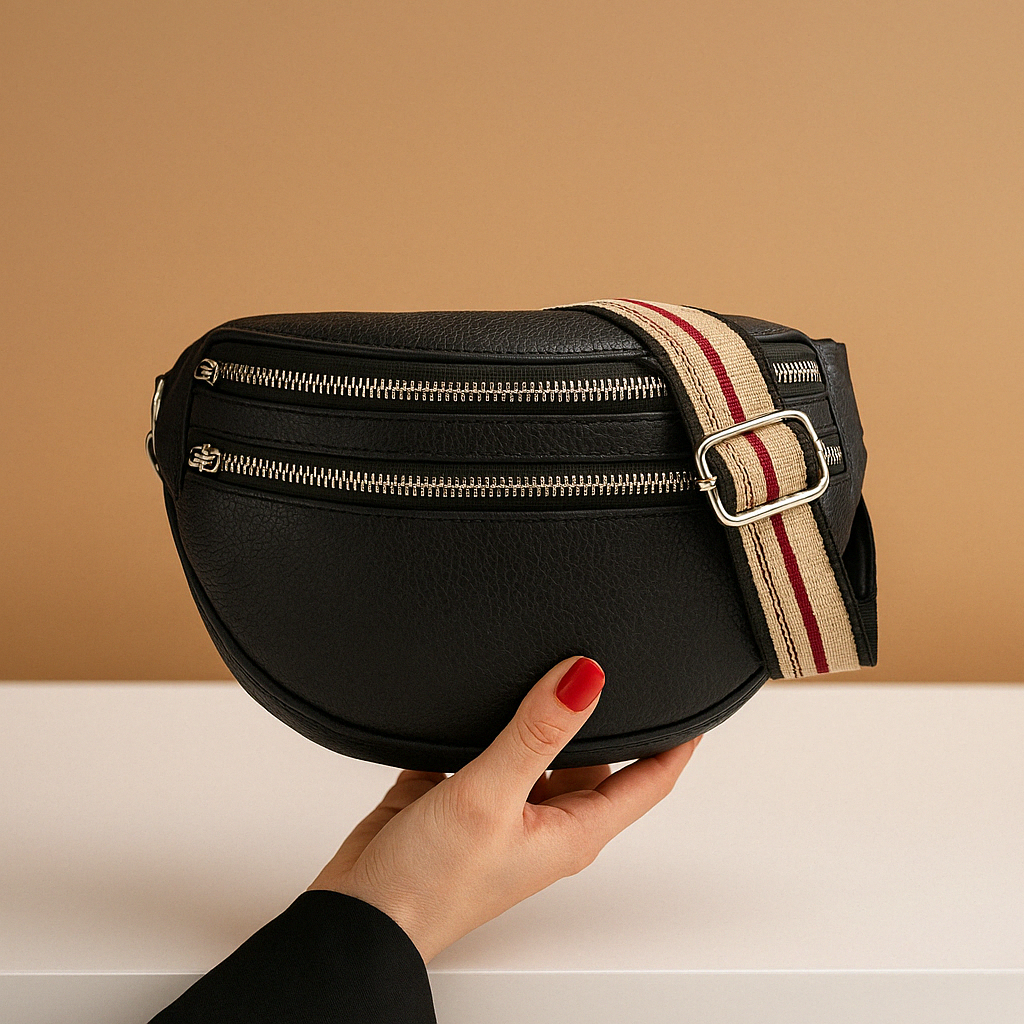 Crossbodytas met dubbele rits en tijdloos ontwerp voor dames | Romy Stilovero