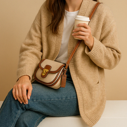 Crossbodytas met klepsluiting en tijdloos design voor dames | Veerle Stilovero