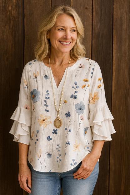 Bianca - bLUSAcon hilo de pétalos Aviero Madrid