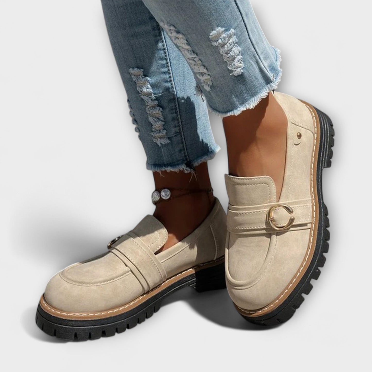 Lora – Mocasines Informales con Punta Redonda Aviero Madrid