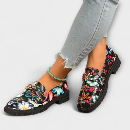Orla – Mocasines Multicolores con Patrón de Flores Aviero Madrid