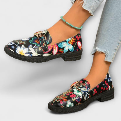 Orla – Mocasines Multicolores con Patrón de Flores Aviero Madrid
