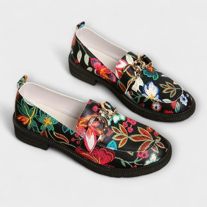 Orla – Mocasines Multicolores con Patrón de Flores Aviero Madrid