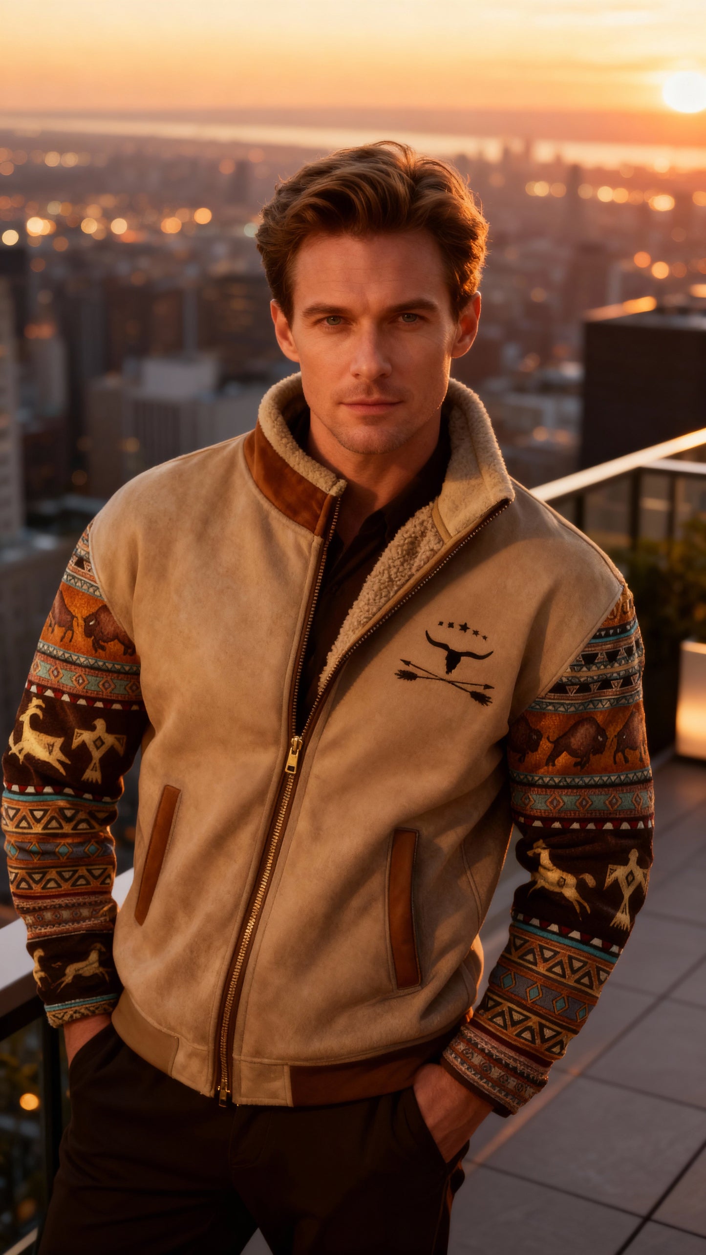 Leonardo - Giacca in Pile Elegante con Todera Termica Casa Nuvia