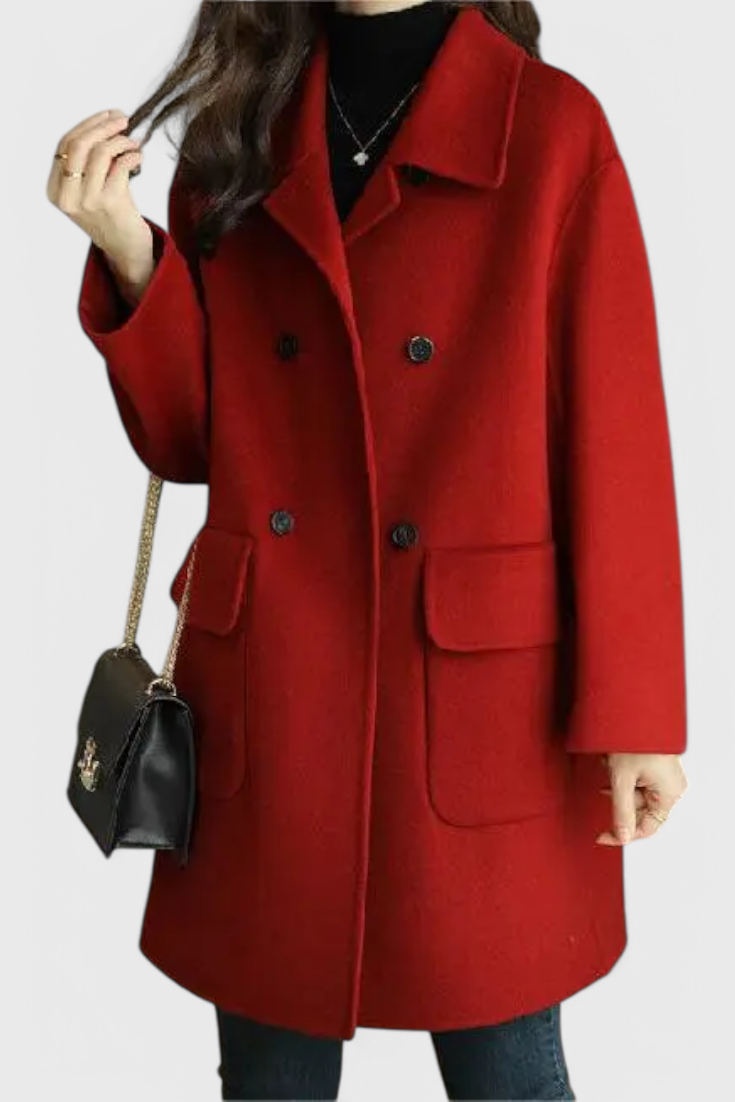 Dolores – Abrigo clásico de lana con doble botonadura Valera Madrid