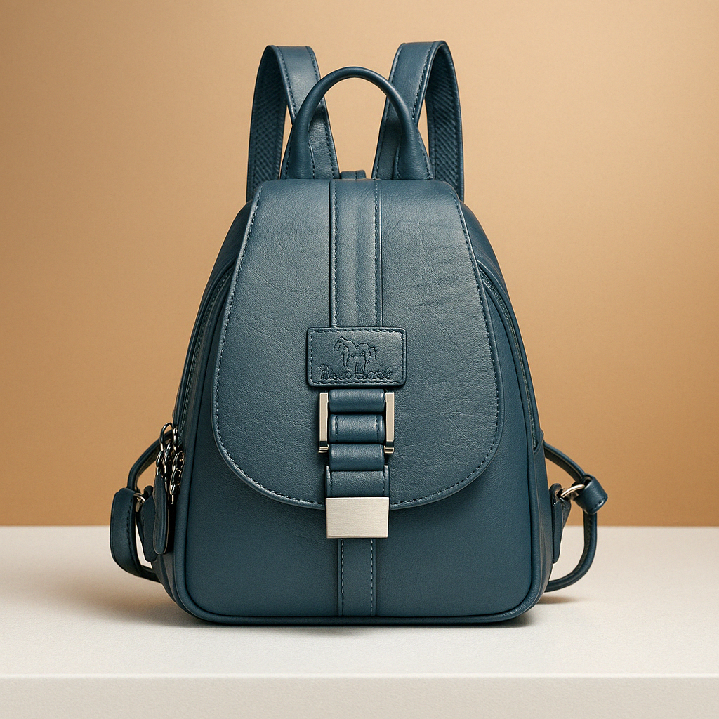 Elegante PU-leren rugzak met minimalistisch design voor dames | Danique Stilovero