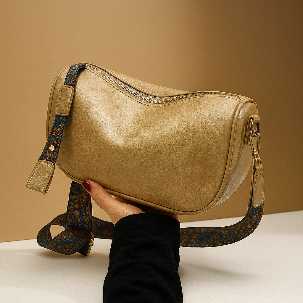 Gestructureerde crossbodytas met tijdloos design voor dames | Lianne Stilovero