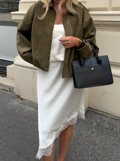 Alara – Vestido Asimétrico de Encaj Aviero Madrid