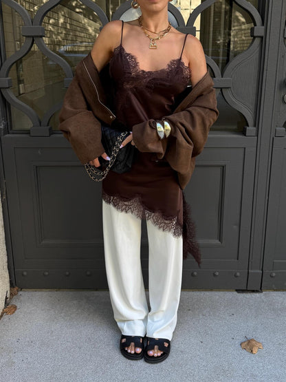 Alara – Vestido Asimétrico de Encaj Aviero Madrid