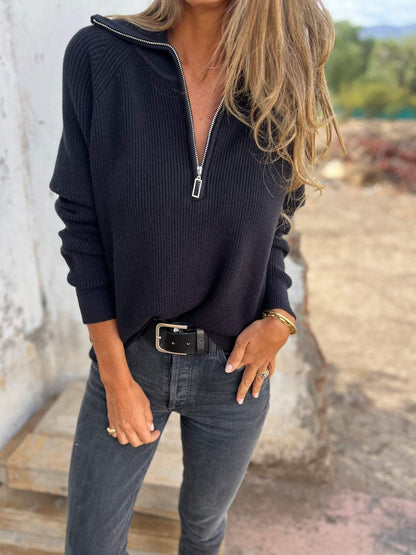 ¡PROMO ESPECIAL! 2x1 Sandra – Jersey de punto con cuello en V Aviero Madrid