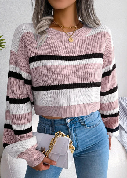 Vera™ | Jersey Cropped con Rayas Aviero Madrid