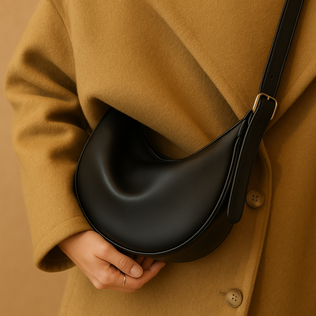 Minimalistische crossbodytas van zacht PU-leer voor dames | Milou Stilovero