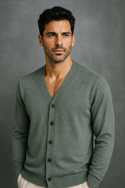 Fernando - Chaqueta de punto de lana merina Faunus Aviero Madrid