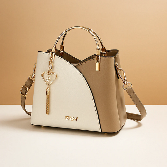 Schoudertas met geometrisch patroon en verstelbare riem voor dames | Elvira Stilovero