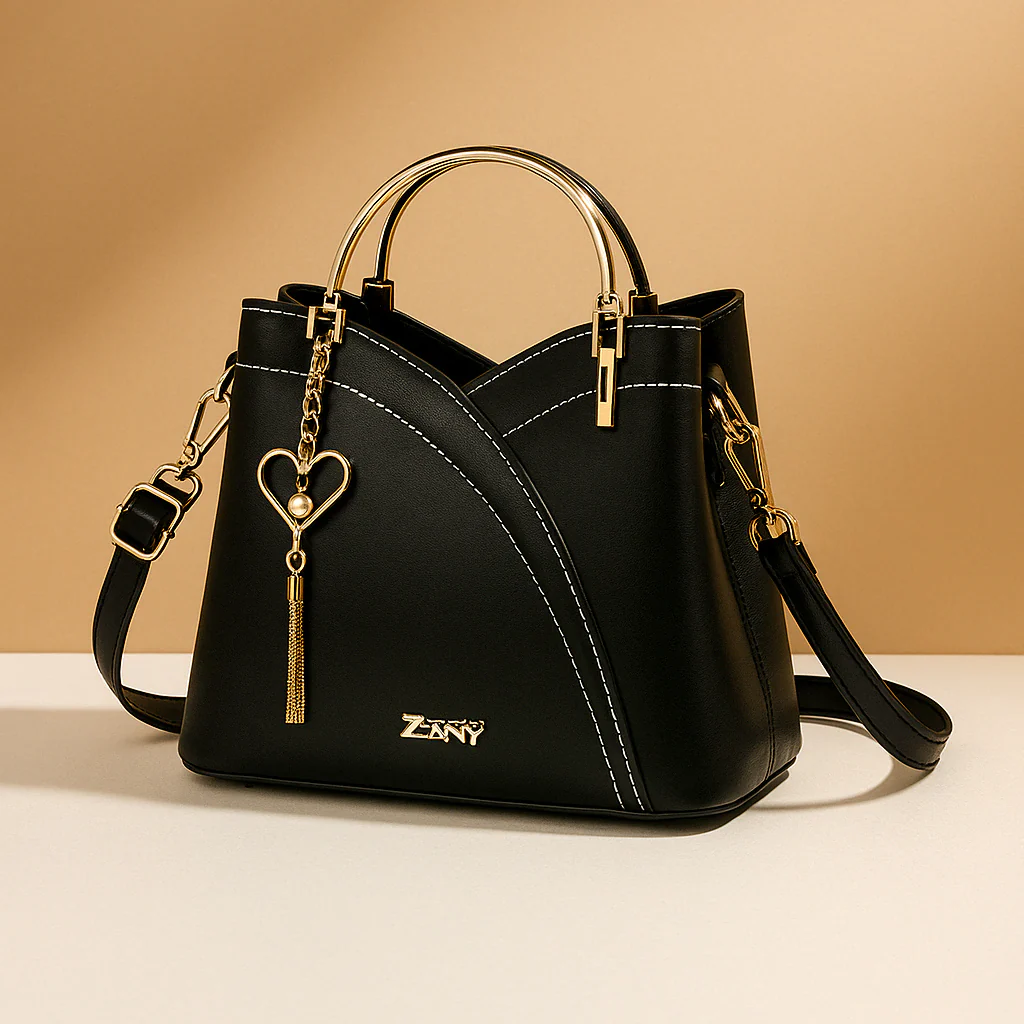 Schoudertas met geometrisch patroon en verstelbare riem voor dames | Elvira Stilovero