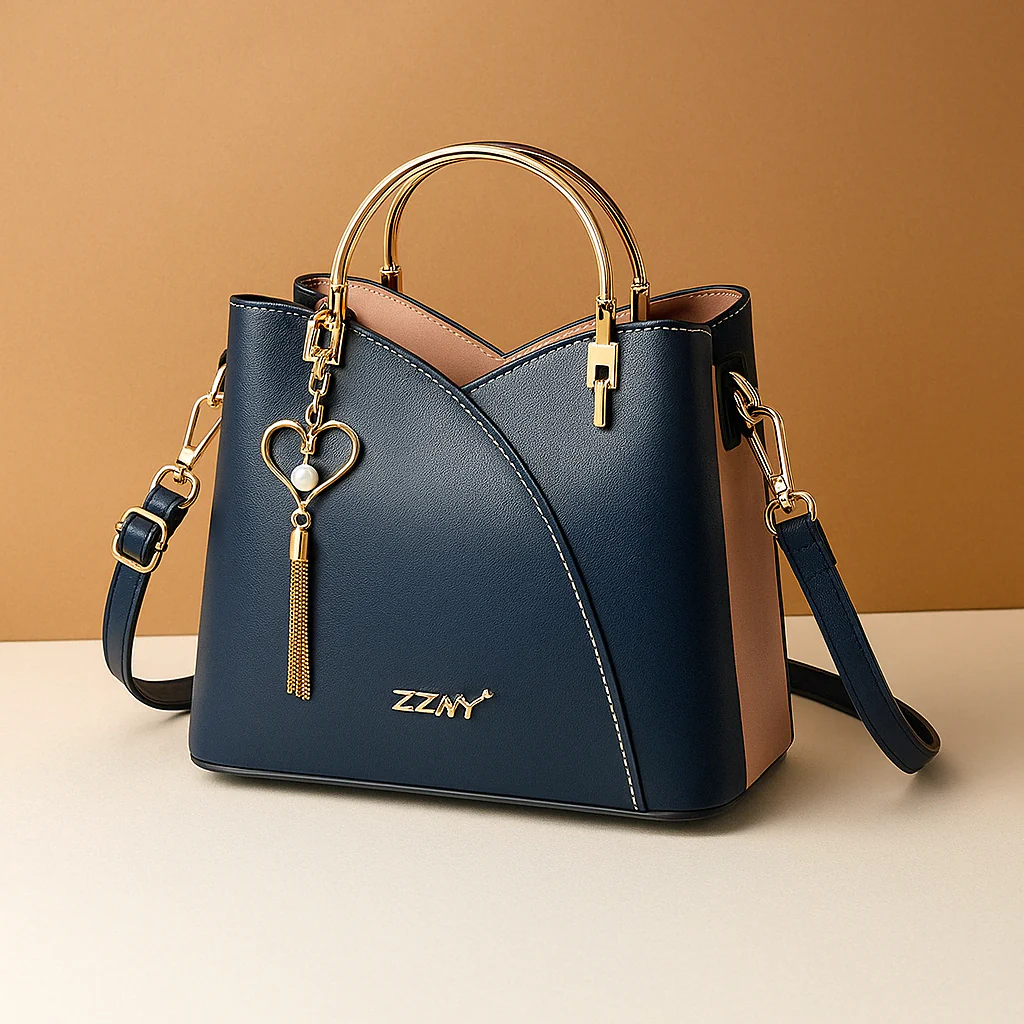 Schoudertas met geometrisch patroon en verstelbare riem voor dames | Elvira Stilovero