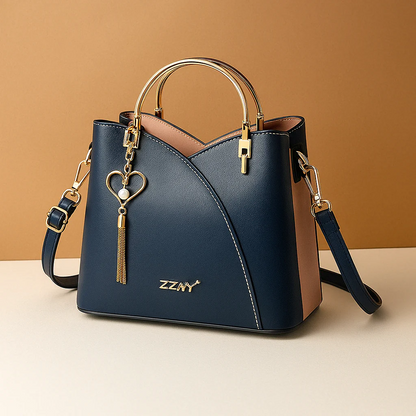 Schoudertas met geometrisch patroon en verstelbare riem voor dames | Elvira Stilovero