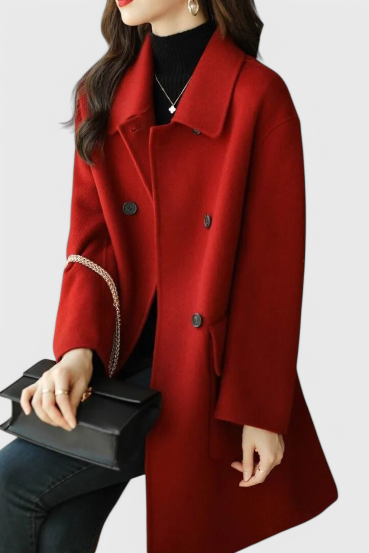Dolores – Abrigo clásico de lana con doble botonadura Valera Madrid