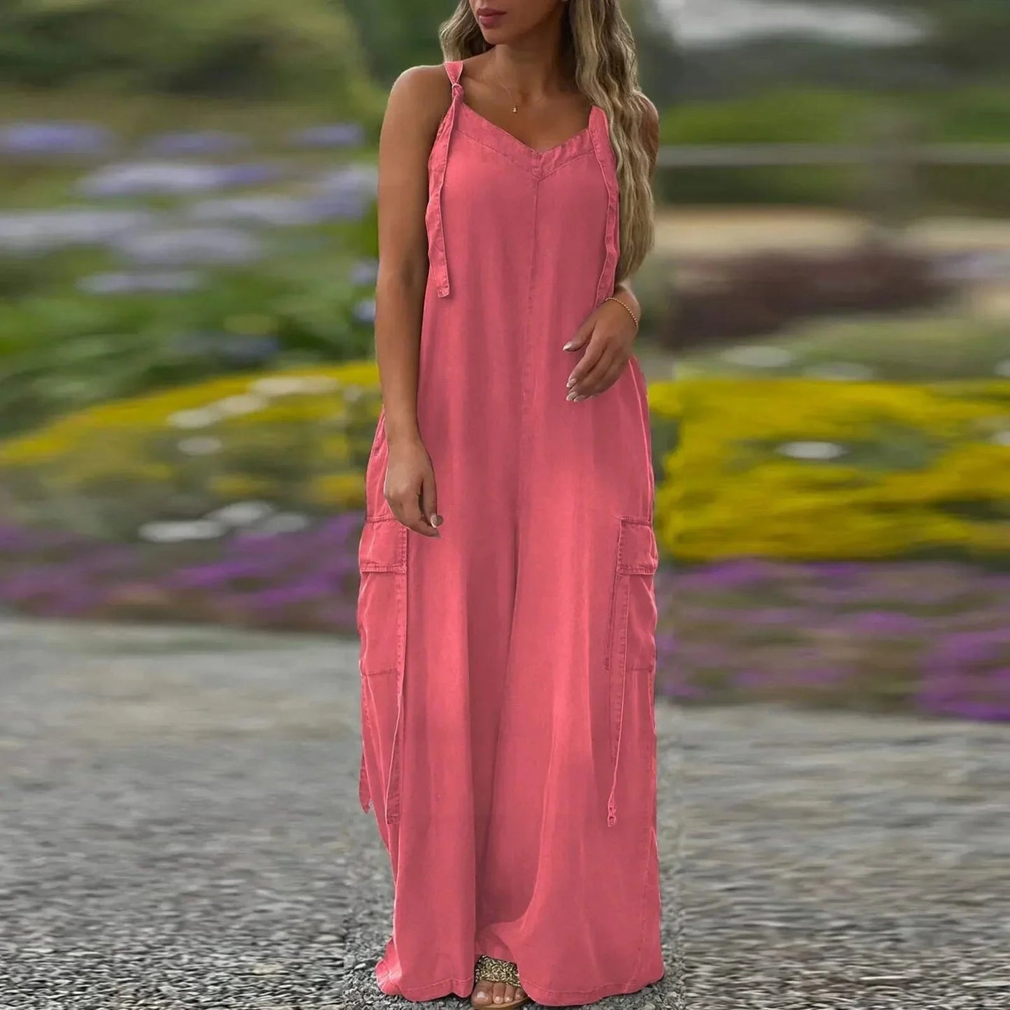 Andrea - Mono de pierna ancha con bolsillos Aviero Madrid