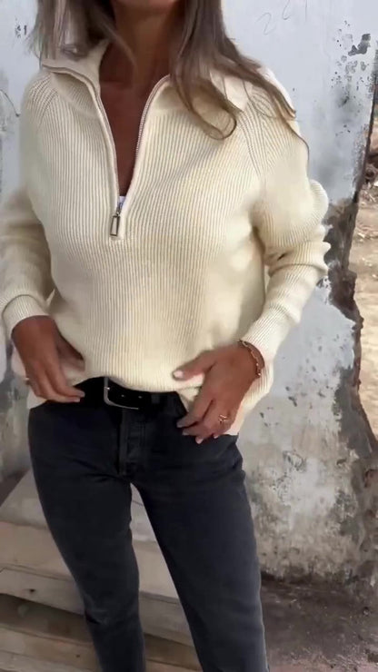 ¡PROMO ESPECIAL! 2x1 Sandra – Jersey de punto con cuello en V Aviero Madrid